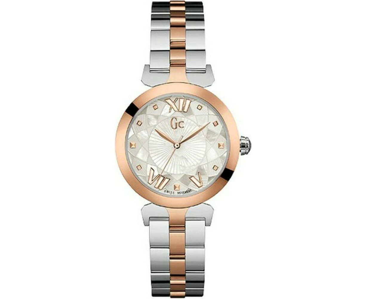 Gc Watches Y19002l1 Ladies' Pink Silver Steel Watch (Ø 34 Mm)