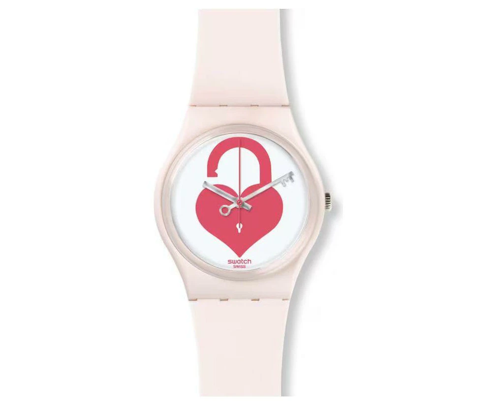 Swatch Unlock My Heart Women's Swiss Made Watch Mod. Unlock My Heart Red