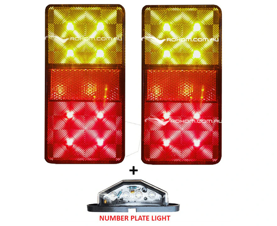 Led Boat Trailer Lights 80 X 150 With Number Plate Light