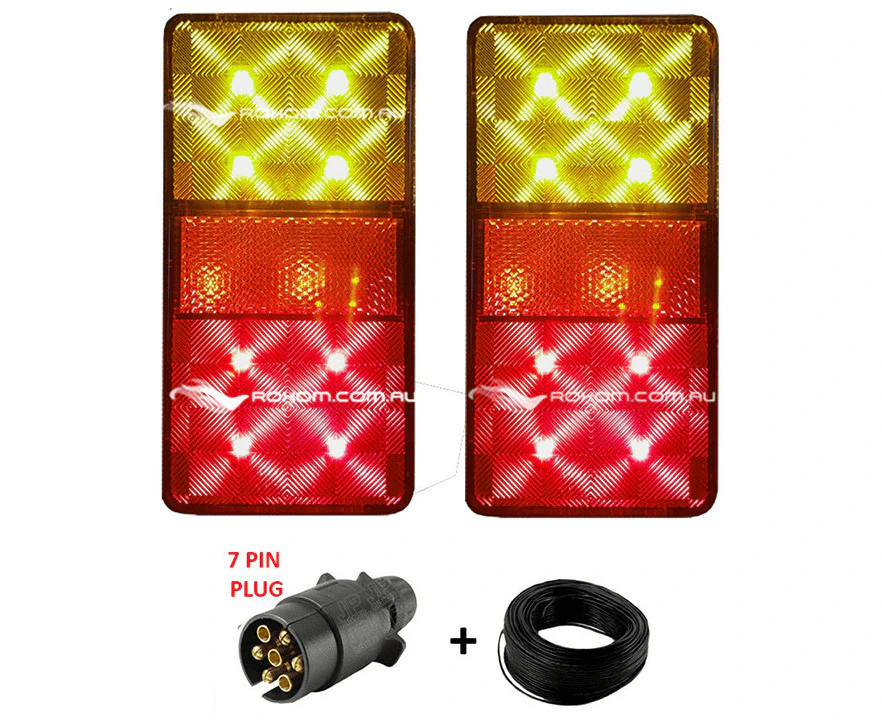 Led Boat Trailer Light Kit 80 X 150 Round Plug