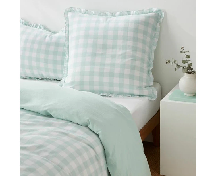 Target Lulu Gingham Linen/Cotton European Pillowcase