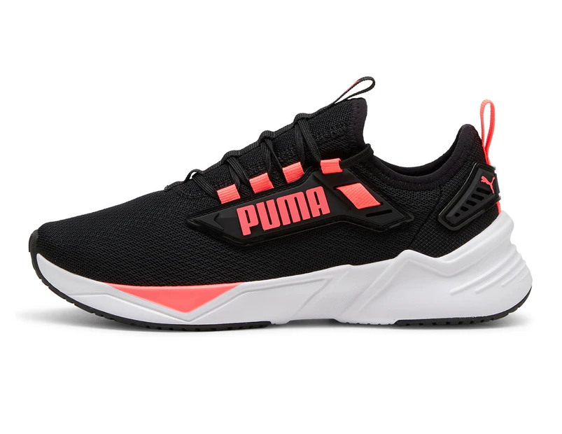 Puma Unisex Retaliate 3 Runners - Puma Black/Puma White/Sunset Glow