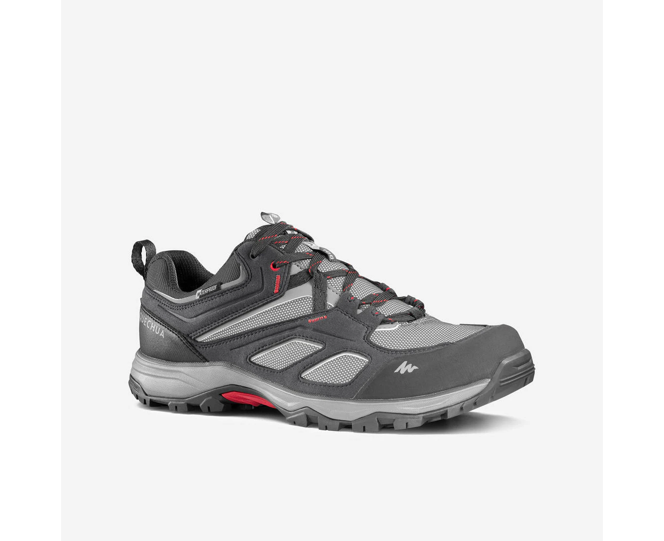 DECATHLON QUECHUA Quechua MH 100 Men's Hiking Shoes - Low - Waterproof - Carbon Grey, 8503796