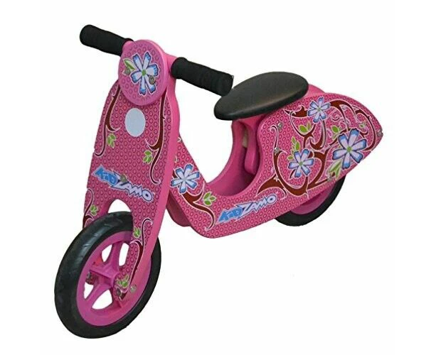 Kidzamo Maria Pink Wooden Balance Scooter 12" for Kids