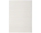 Newton Minimalism Stripes Ivory Contemporary Rug - 4 Sizes