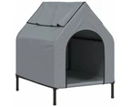 Andala Pets Dog House Light Grey Oxford Fabric and Steel