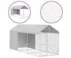 Andala Pets Outdoor Dog Kennel with Roof Silver 2x6x2.5 m Galvanised Steel