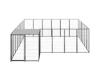 Andala Pets Dog Kennel Black 12.1 m Steel