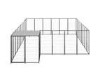 Andala Pets Dog Kennel Black 15.73 m Steel