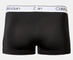 Calvin Klein Men's Microfibre Stretch Low Rise Trunks 3-Pack - Black/White