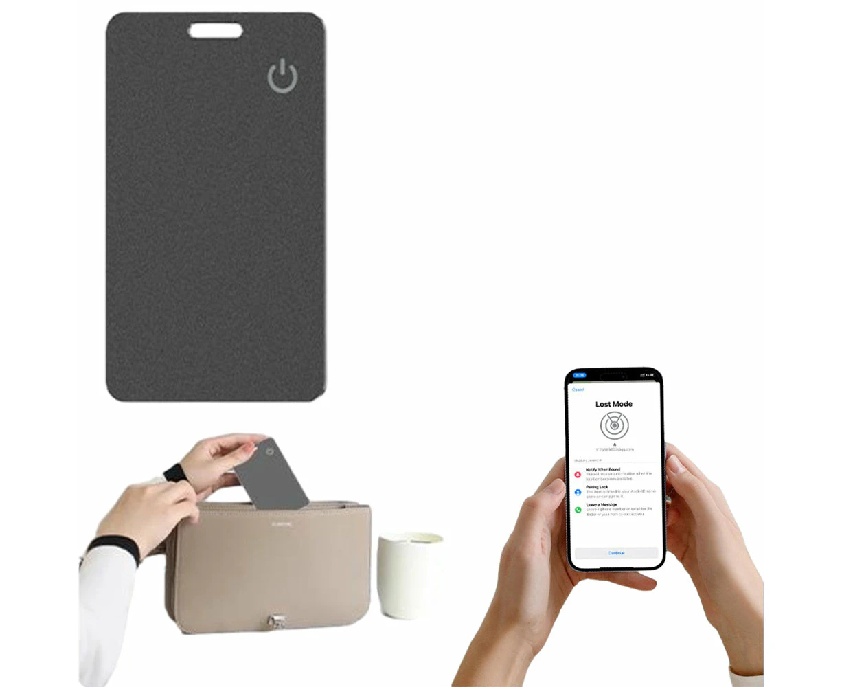 Smart Wallet Tracker Card GPS Item Finder Compatible with Apple Find My App