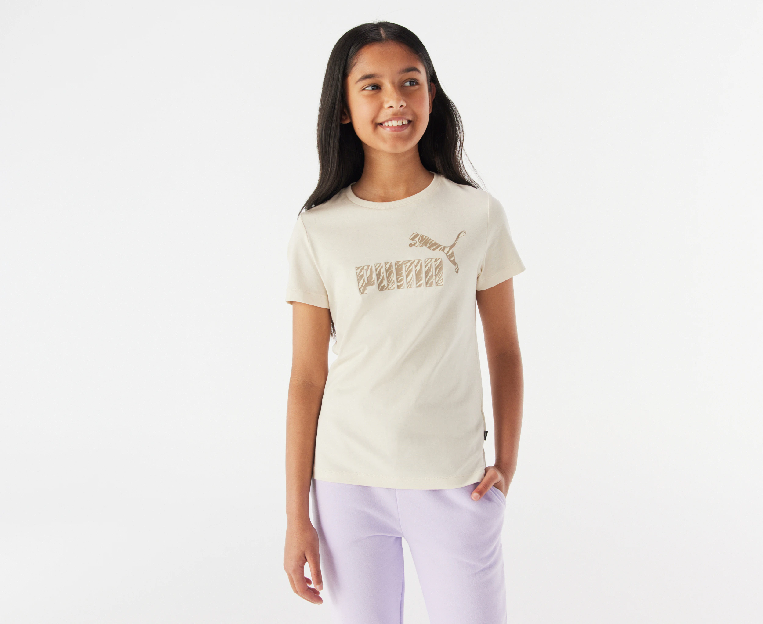 Puma Youth Essentials+ Animal Graphic Tee / T-Shirt / Tshirt - Alpine Snow