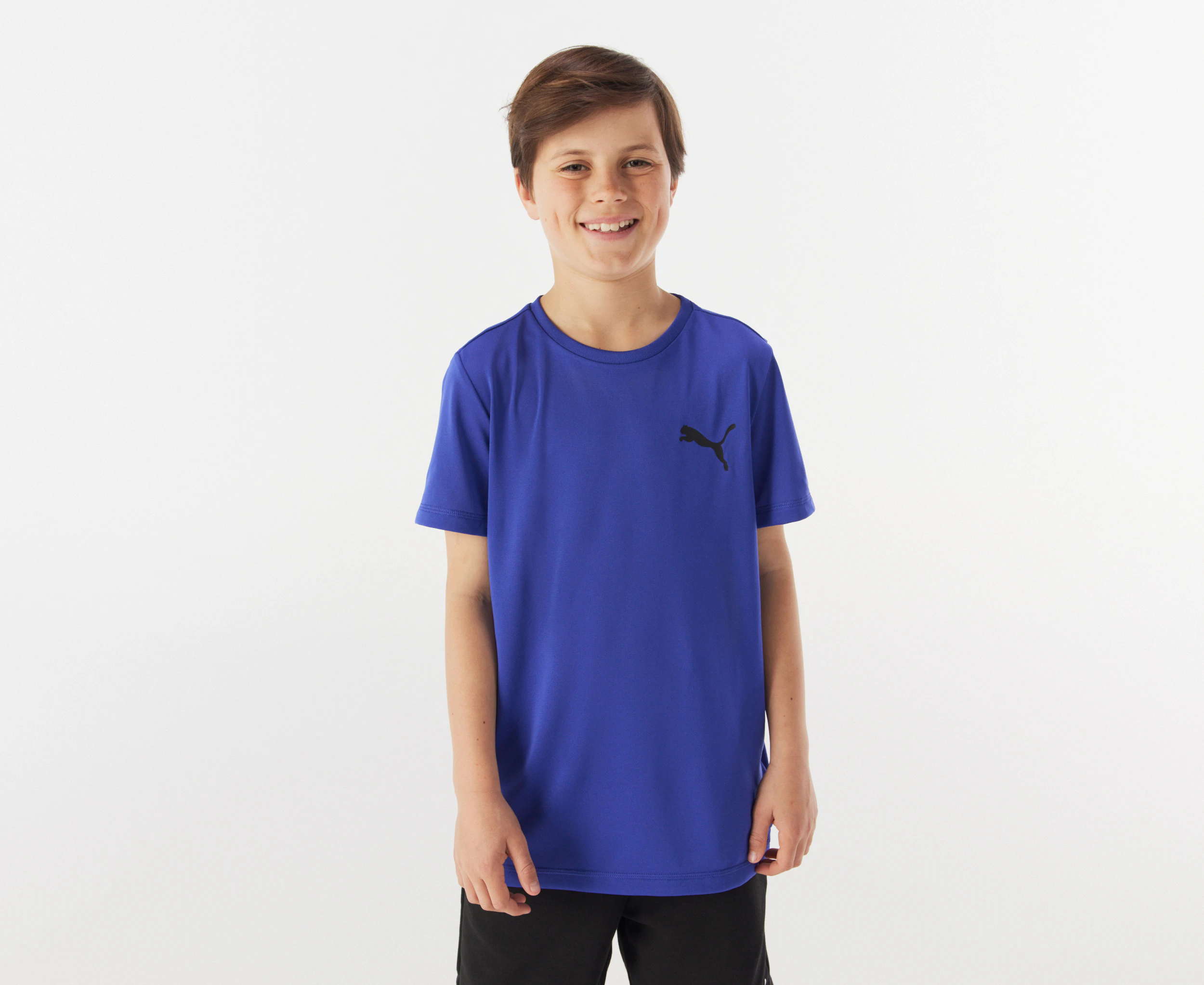 Puma Youth Boys' Active Small Logo Tee / T-Shirt / Tshirt - Lapis Lazuli