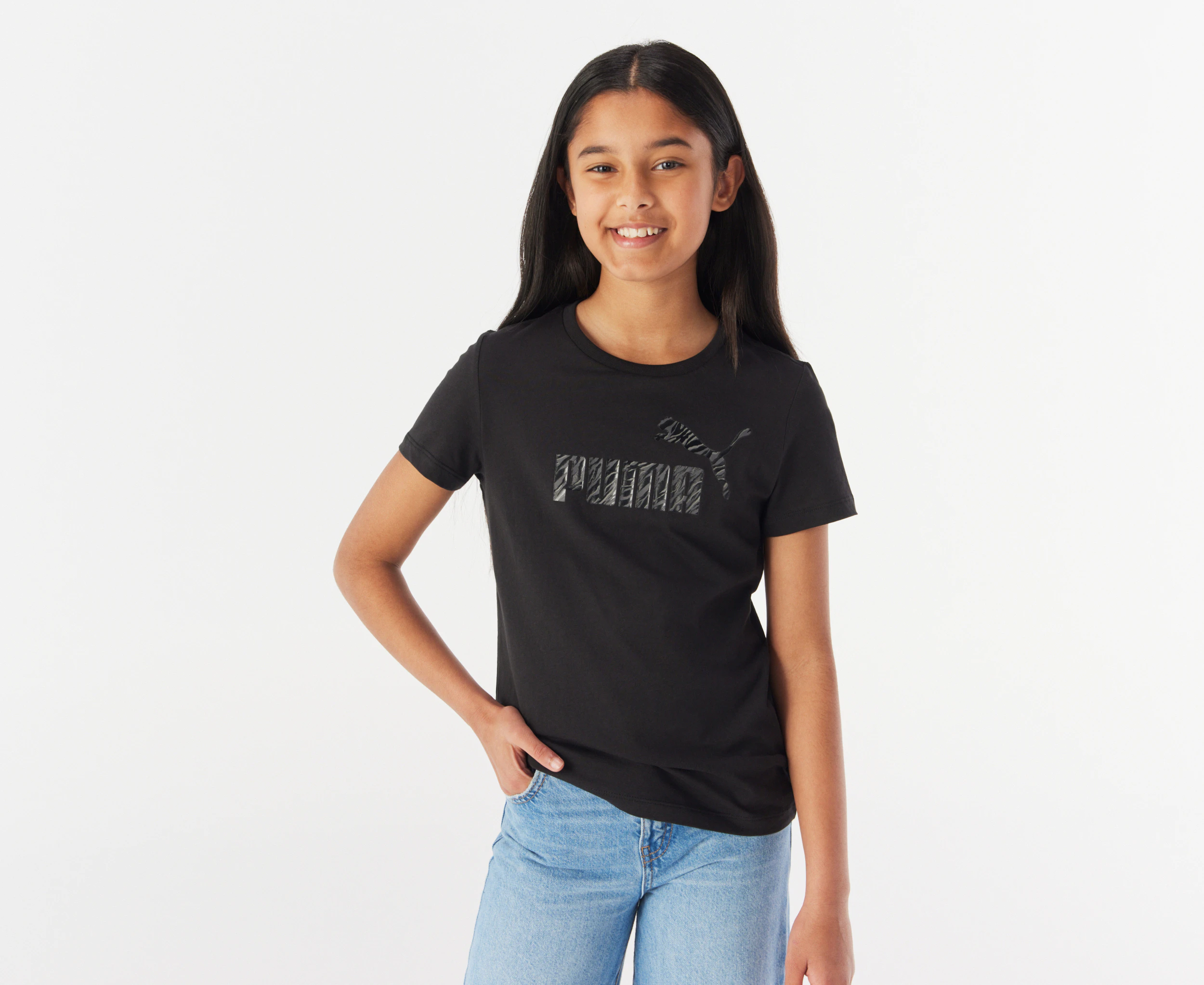 Puma Youth Essentials+ Animal Graphic Tee / T-Shirt / Tshirt - Puma Black