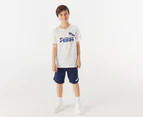 Puma Youth Essentials+ Camo Graphic Tee / T-Shirt / Tshirt - Puma White