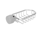 Hanging Faucet Storage Rack Adjustable Sink Dishcloth Sponge Drainer Rack for Kitchen Bathroom Silver