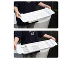 Bathtub Tray Stable Placement Expandable Plastic Material Draining Design Bath Caddy Tub Table for Bathroom White