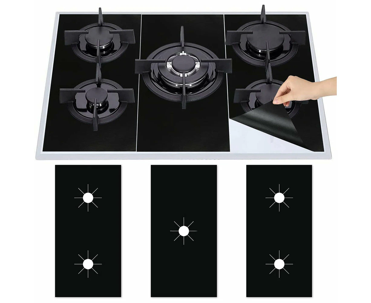 Set of 3Pcs Non-Stick Gas Stove Protector Mat Reusable Gas Stove Burner Covers Pad Gas Range Protectors Covers