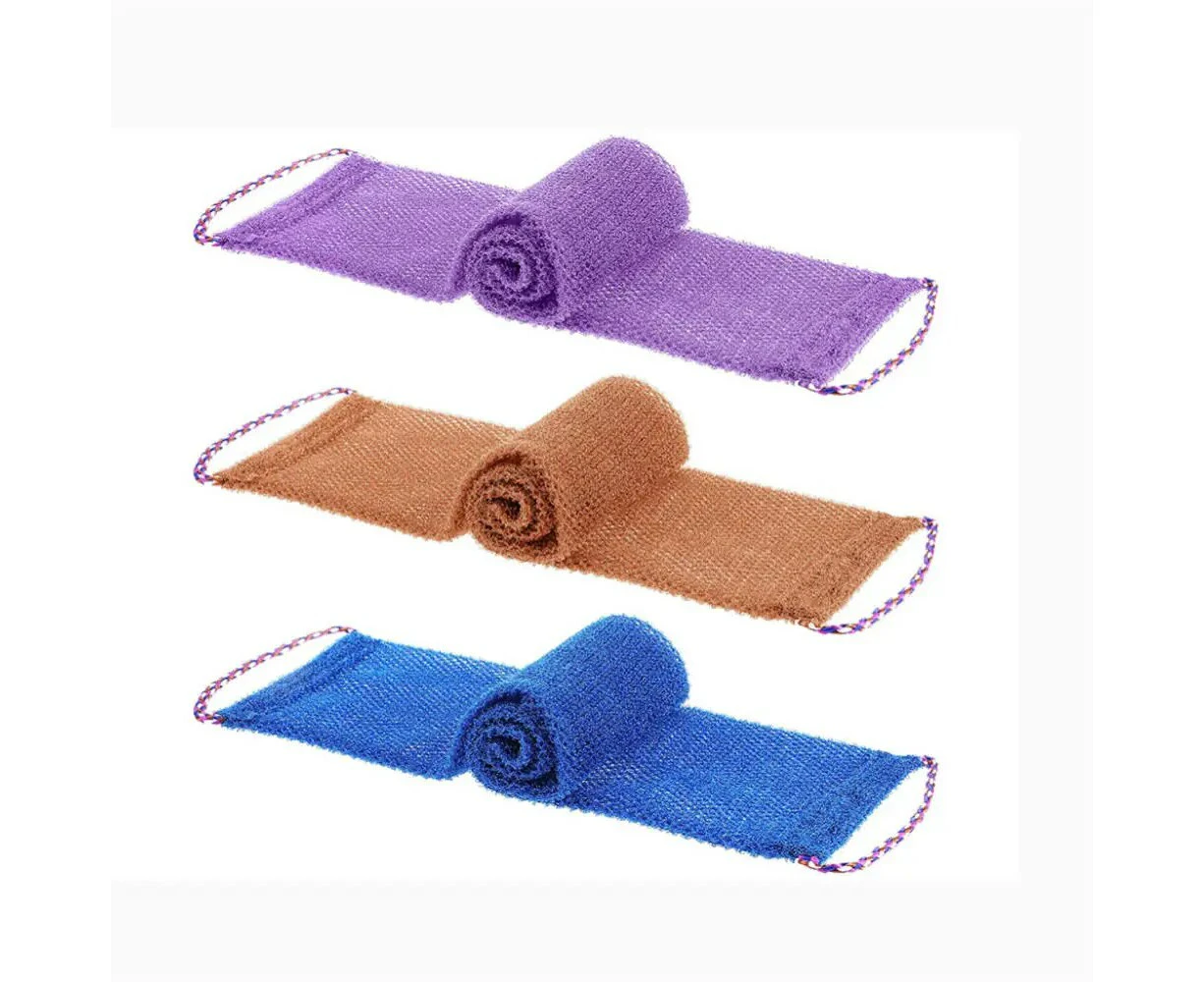 3 Color Mesh Sponge Exfoliating Body Back Scrubbing Wash Washcloth Strong Cleaning Bathing Shower Bath Towels Bathroom Supplies-Blue