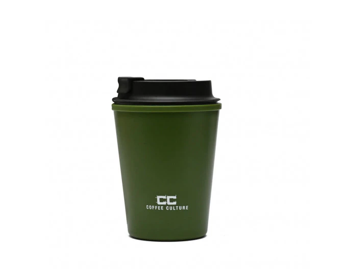 Eco Double Wall Reusable Drink Eco-Friendly Mug Travel Cup 350ml  Military Green