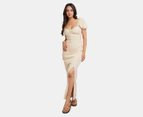 All About Eve Women's Georgette Maxi Dress - Oatmeal