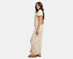 All About Eve Women's Georgette Maxi Dress - Oatmeal