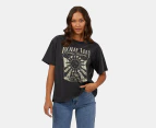 All About Eve Women's Bohemia Boyfriend Tee - Washed Black