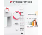 Advwin Electric Sewing Machine for Beginners Portable Mending Machine 59 Built-in Stitches