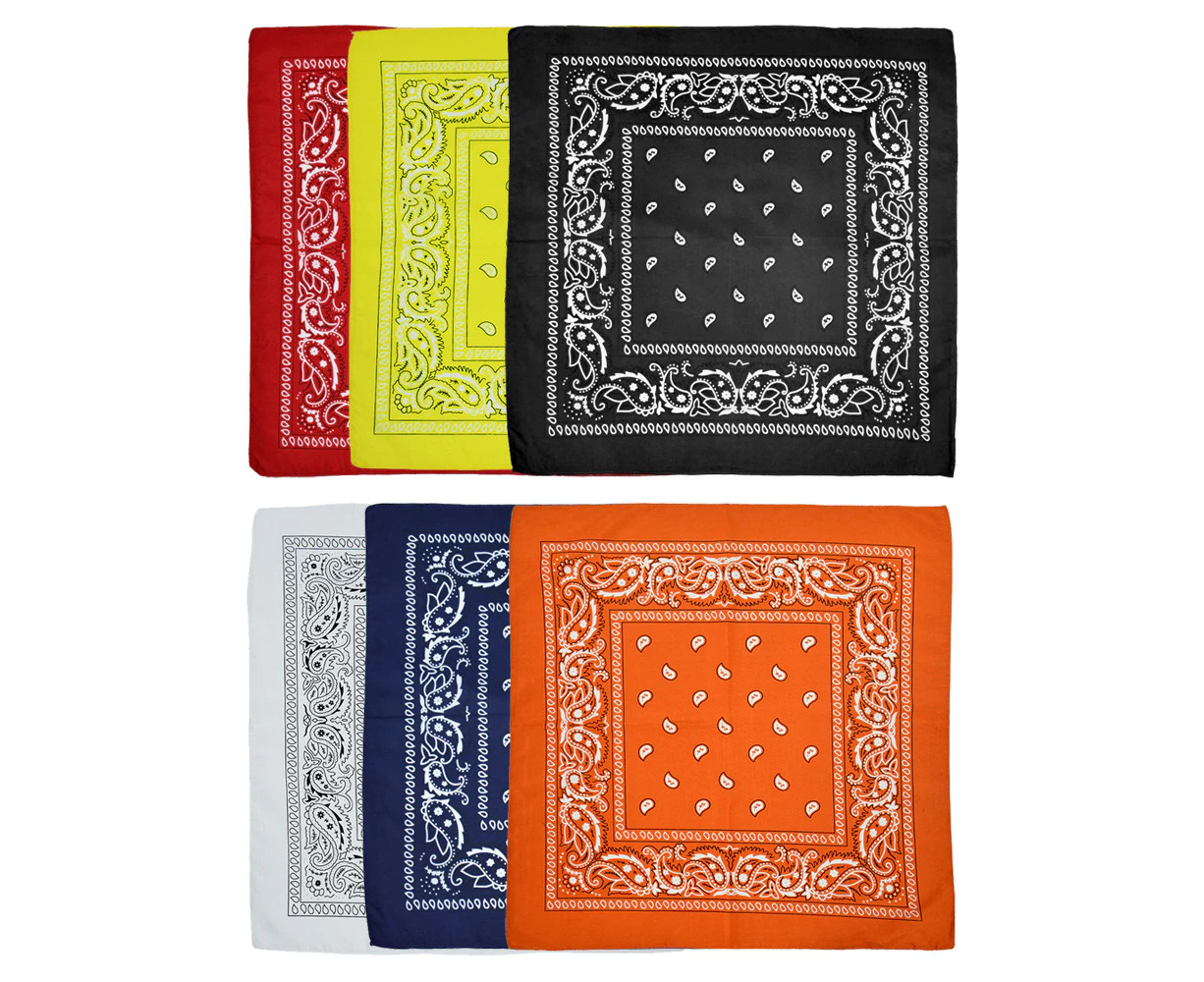 Rainbow Bandanas 6-Pack Men Women,Style1