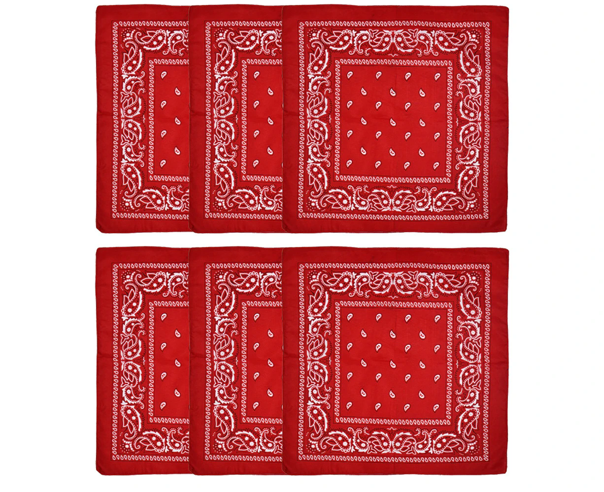 Polyester Bandanas Men Women 54X54Cm,Red