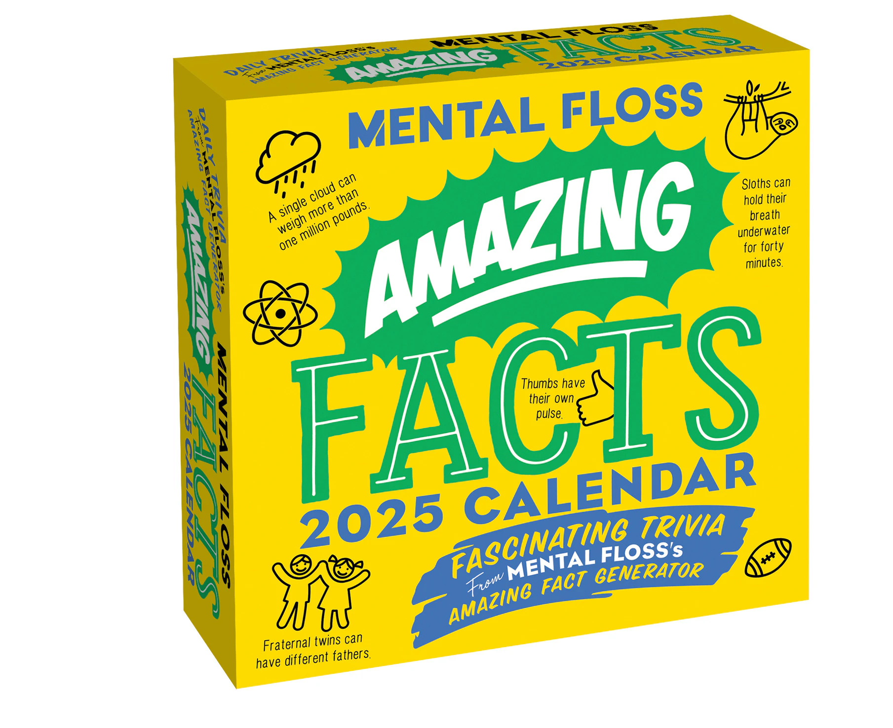 2025 Calendar Amazing Facts from Mental Floss Day-to-Day Boxed Andrews McMeel AM89289