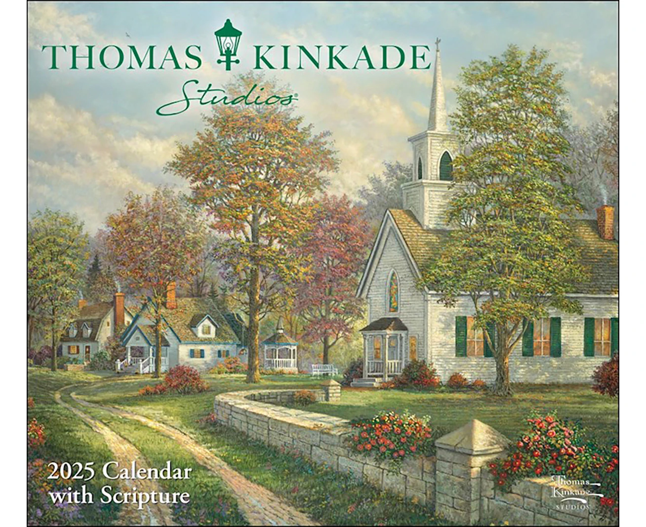 2025 Calendar Thomas Kinkade Studios w/ Scripture Deluxe Wall Andrews McMeel AM89180