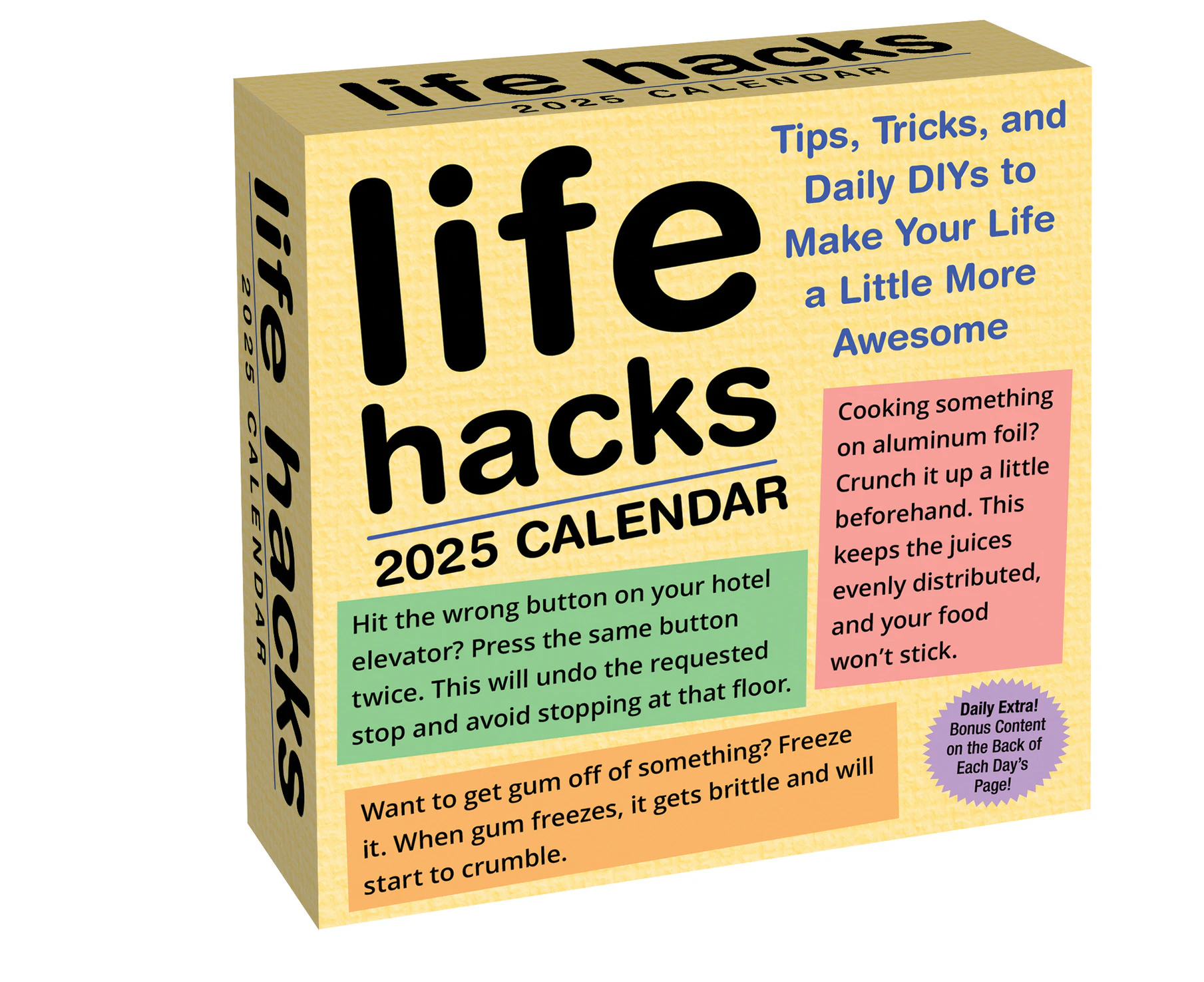 2025 Calendar Life Hacks Day-to-Day Boxed Andrews McMeel AM89463