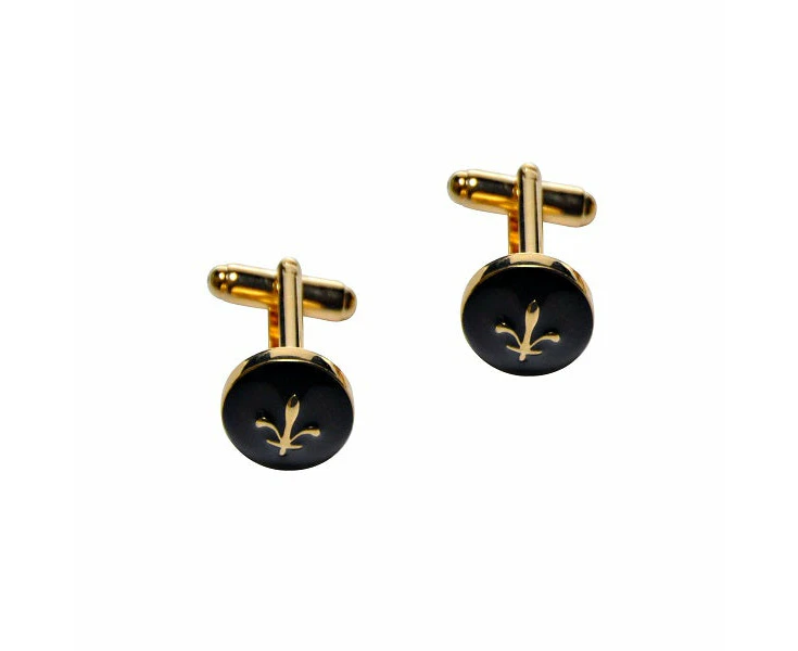 Gold on Black Cufflinks    from AUSCUFFLINKS - Pouch