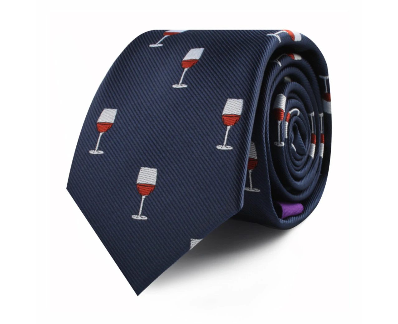 Wine Skinny Tie    from AUSCUFFLINKS