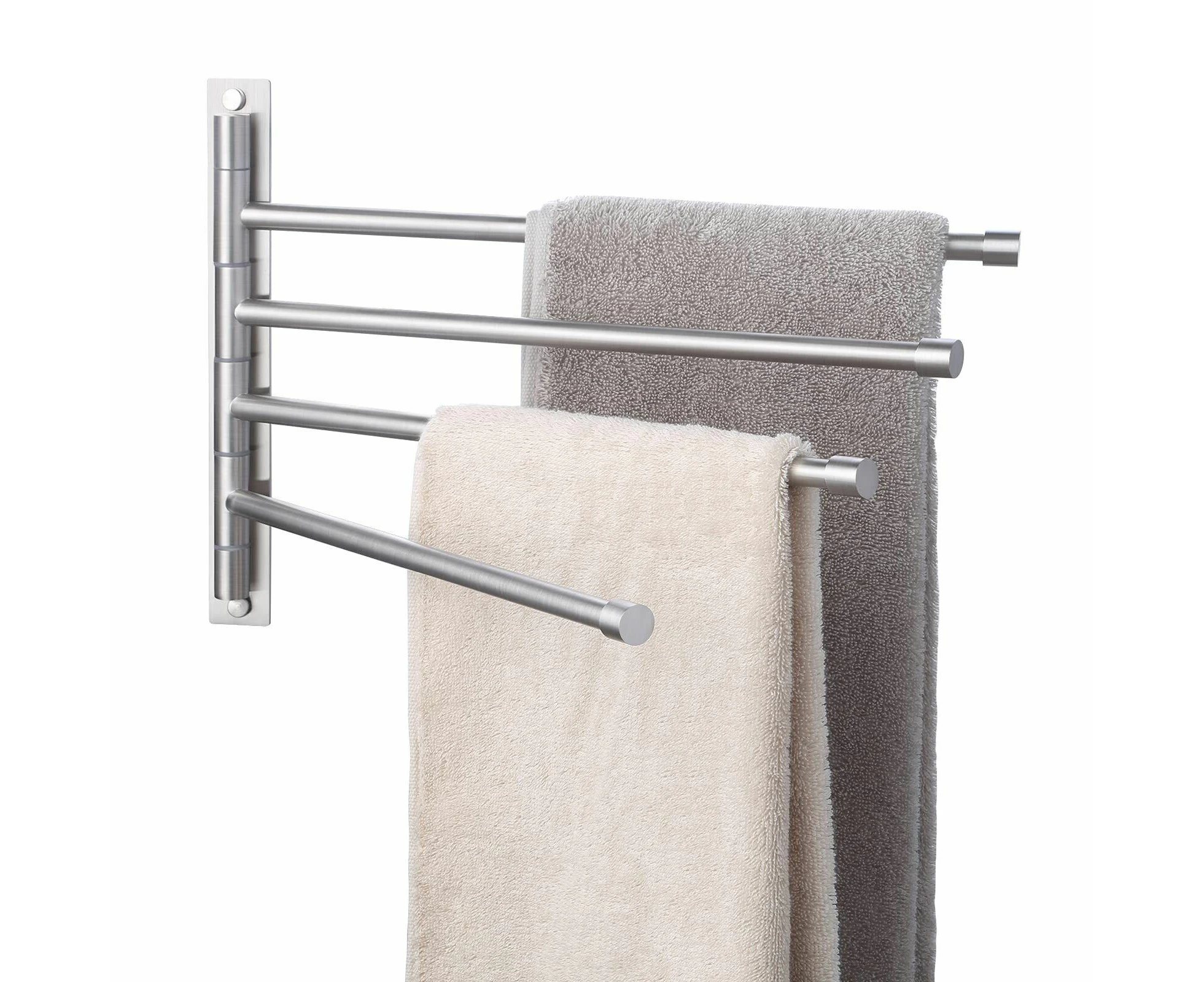 Swivel Towel Rack, Bathroom Swivel Towel Bar Swing Out Towel Holder 4-Arm