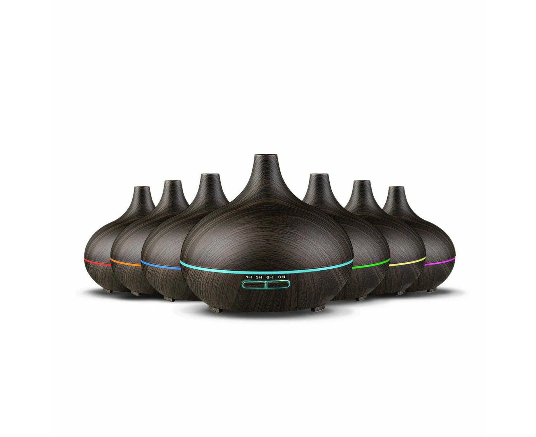 Aroma Aromatherapy Diffuser LED Oil Ultrasonic Air Humidifier Purifier - #3 - 550ML Dark  Woodgrain