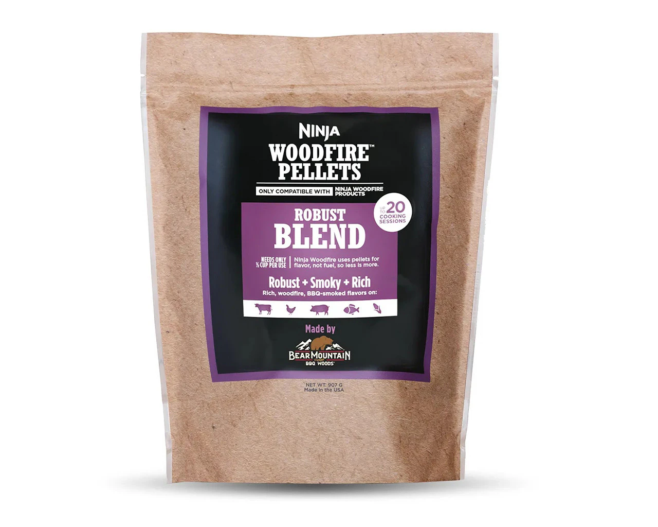 Ninja Woodfire Grill Robust Blend Pellets - 900g Pellets