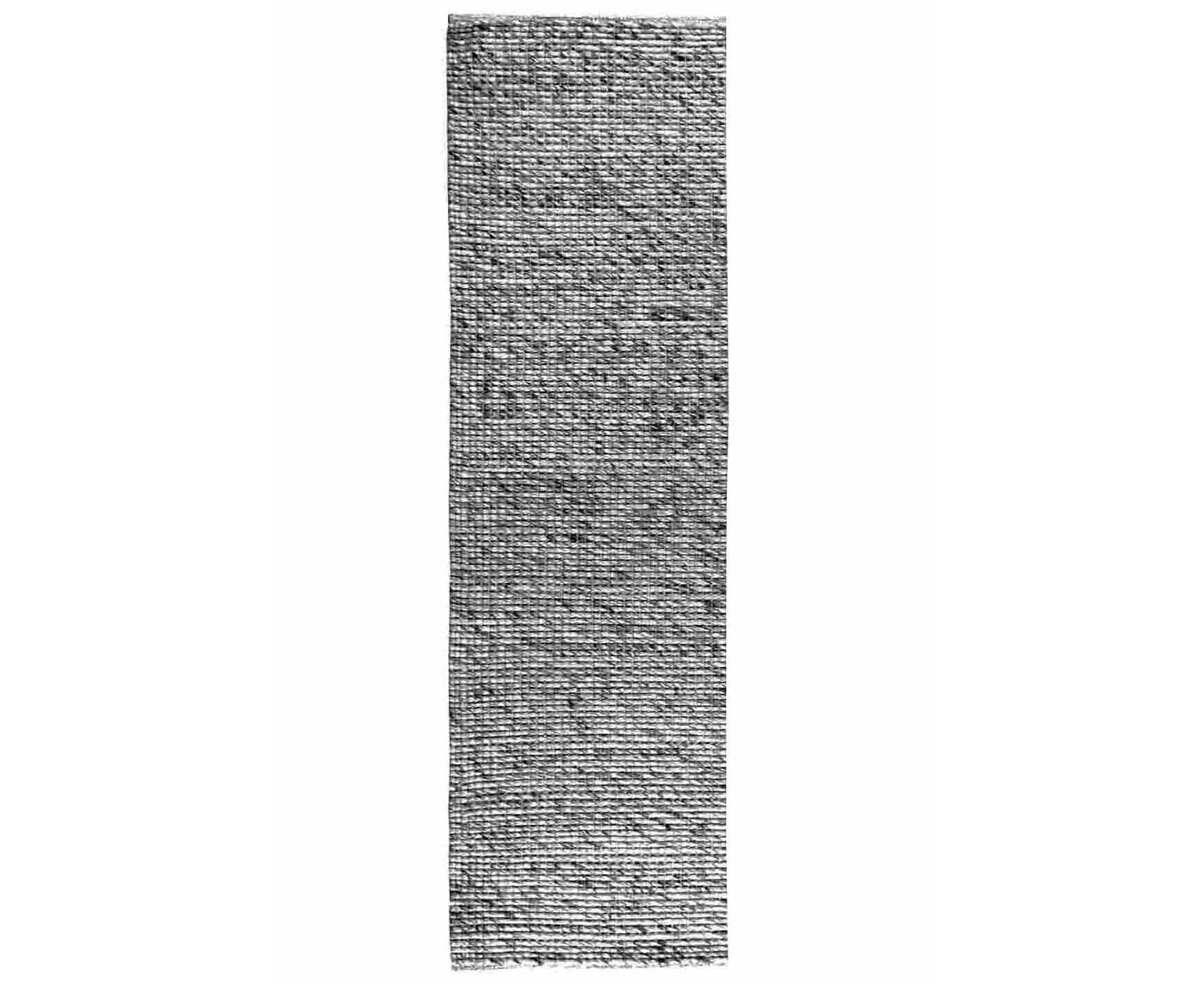 Pushya Felted Wool Dark Grey Modern Floor Rug Runner - 80x320cm