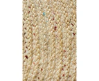 Mia Bleached Jute & Sari Silk Round Rug