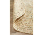 Mia Bleached Jute & Sari Silk Round Rug