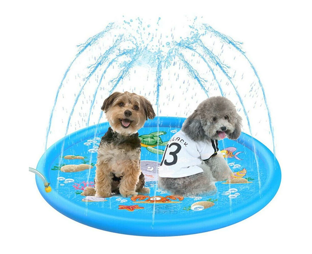 SALE 170CM Kids Sprinkler Water Mat Splash Play Pad Inflatable Spray Pool Toy