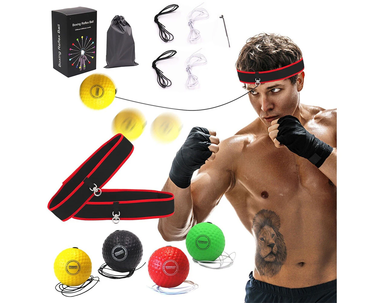 Boxing Training Fight Ball Headband Speed Reflex Punch Exercise 2 Player Game Training