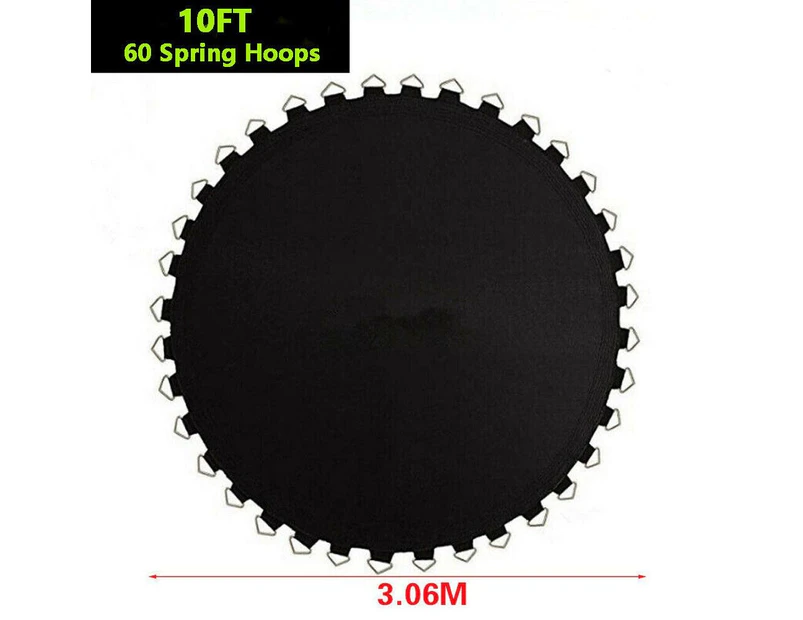 10ft Centra Replacement Trampoline Mat Round Spring Top- 60 Spring Hoops