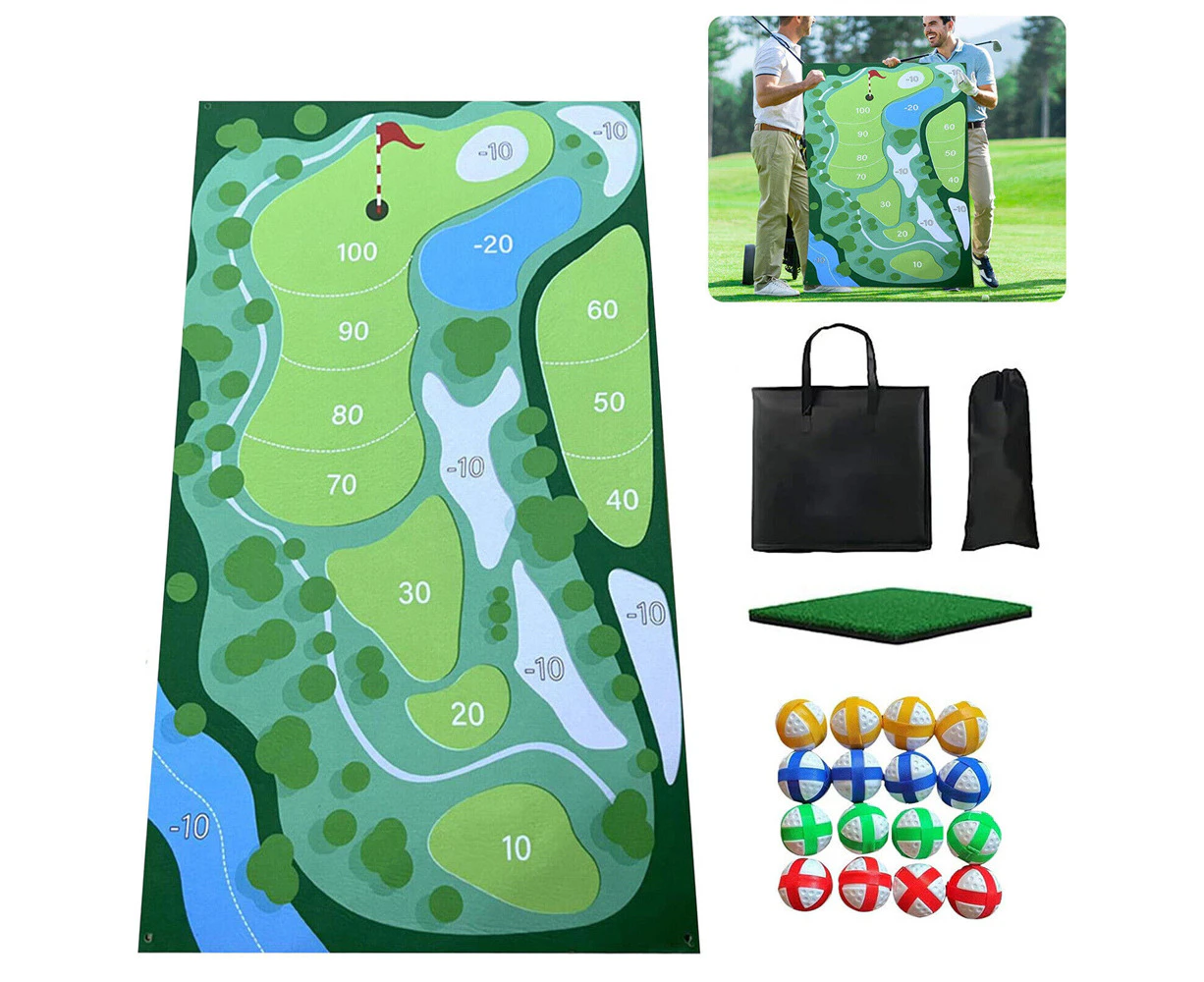 Casual Golf Game Set 1 set Indoor Golf Game Mat Chipping Golf Hitting Putting Training Aid Equipment Play Gift 180*120cm