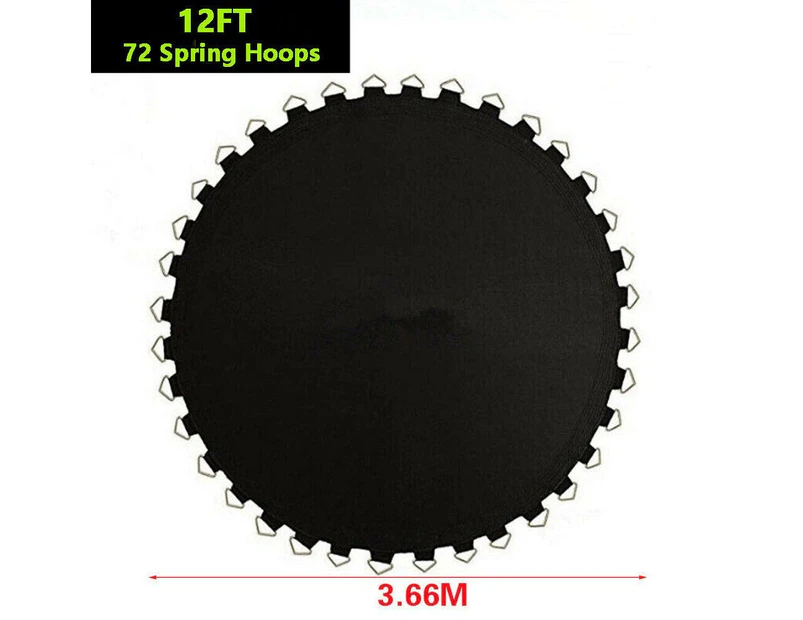 12ft Centra Replacement Trampoline Mat Round Spring Top- 72 Spring Hoops