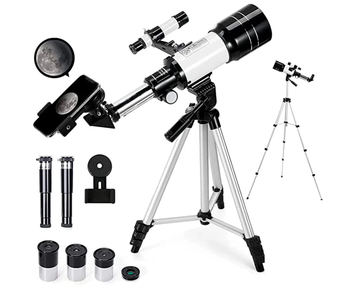 Astronomical Telescope High Tripod Lunar Mirror HD Viewing Refractor Telescopes