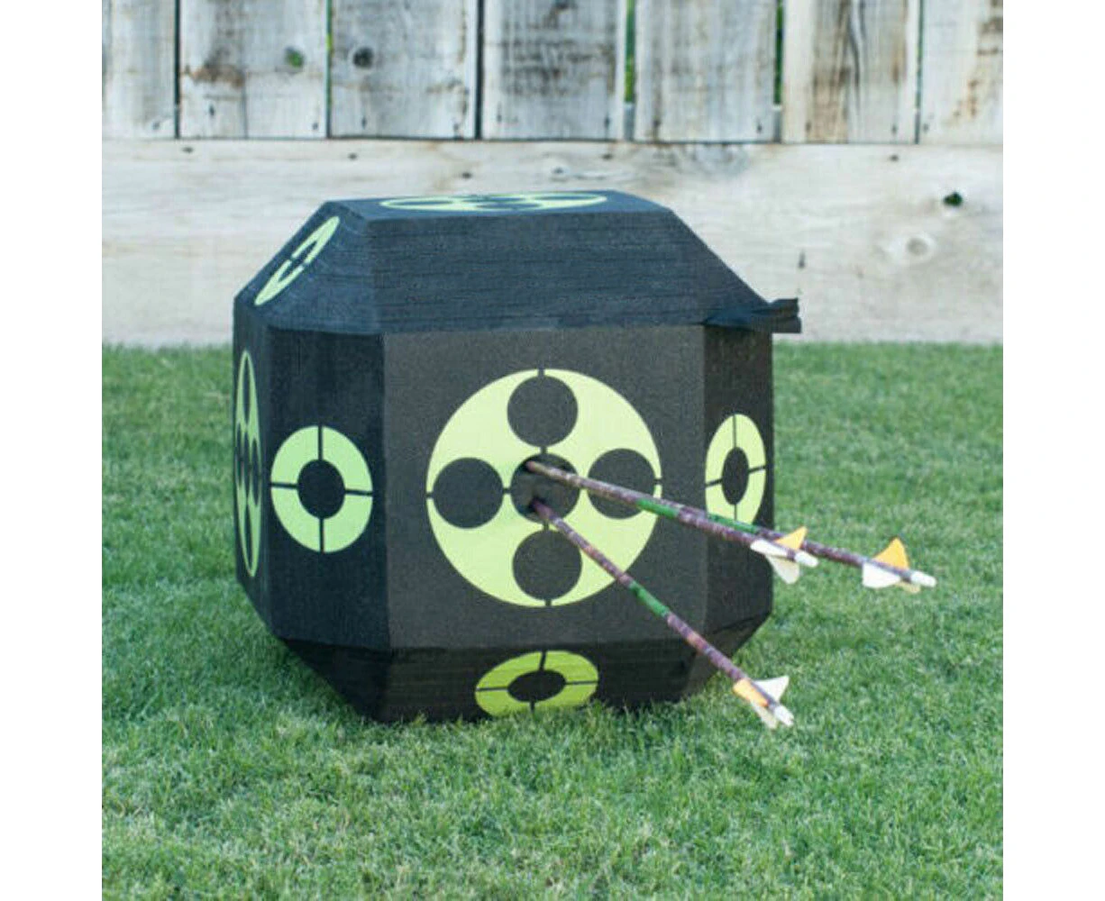 9" 3D Archery Polyhedral Stuffed Target High Density Self Healing Foam Cube