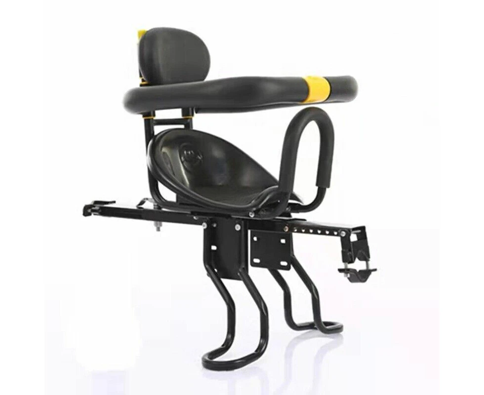 Bike Baby Seat Front Mounted Kids Safety Carrier Child Saddle Cushion w/ Pedals