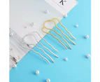 Cutebean 6 Pcs Metal Hair Fork Hairpin Rod 90mm U-shaped Hairpin